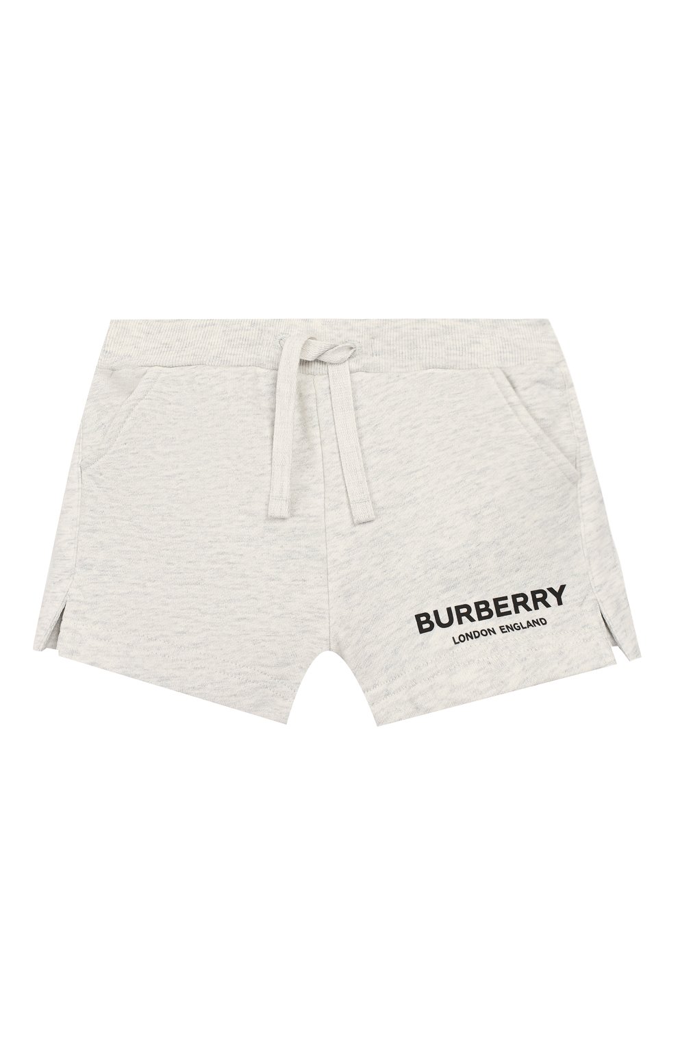 Детские хлопковые шорты BURBERRY серого цвета, арт. 8008993 | Фото 1 (Материал внешний: Хлопок; Статус проверки: Проверено)