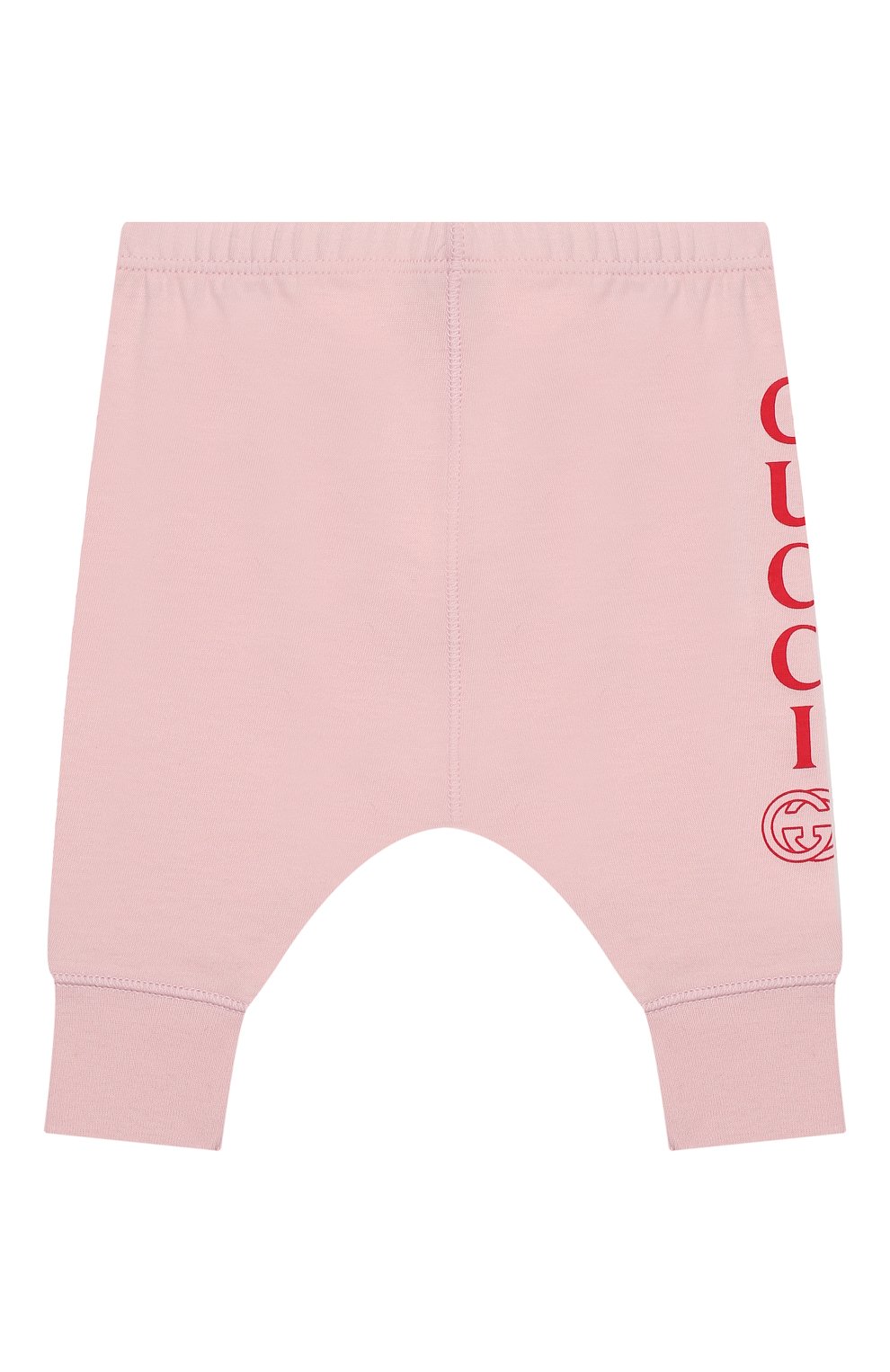 Детские хлопковые джоггеры GUCCI розового цвета, арт. 540744/XJABF | Фото 1