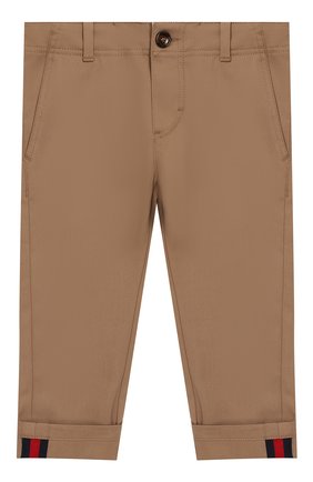 Детские хлопковые брюки GUCCI бежевого цвета по цене 30950 руб., арт. 475408/XBB56 | Фото 1 Детские хлопковые брюки GUCCI бежевого цвета, арт. 475408/XBB56 | Фото 1 (Статус проверки: Проверено, Проверена категория; Кросс-КТ НВ: Брюки; Ростовка одежда: 18 мес | 86 см, 36 мес | 98 см, 12 мес | 80 см, 24 мес | 92 см, 9 мес | 74 см)