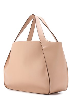 Женская сумка-тоут logo STELLA MCCARTNEY светло-розовая цвета, арт. 502793/W9923 купить в ЦУМ | Фото №3 Сумка-тоут Logo Stella McCartney светло-розовая цвета | Фото №3