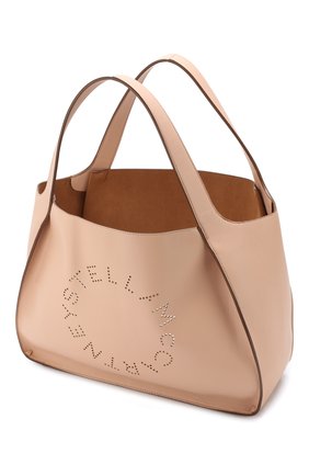Женская сумка-тоут logo STELLA MCCARTNEY светло-розовая цвета, арт. 502793/W9923 купить в ЦУМ | Фото №4 Сумка-тоут Logo Stella McCartney светло-розовая цвета | Фото №4