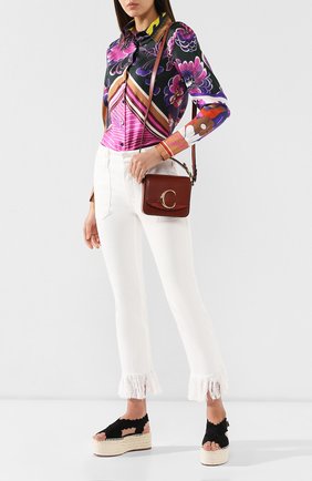 Женская сумка chloé c mini CHLOÉ светло-коричневого цвета по цене 99500 руб., арт. CHC19US193A37 | Фото 2 Женская сумка chloé c mini CHLOÉ светло-коричневого цвета, арт. CHC19US193A37 | Фото 2