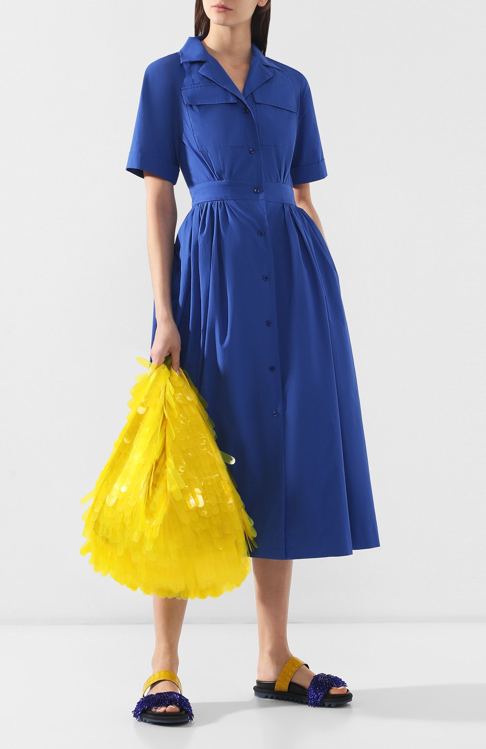 Женская текстильная сумка DRIES VAN NOTEN желтого цвета по цене 48600 руб., арт. 191-11518-187 | Фото 2 Женская текстильная сумка DRIES VAN NOTEN желтого цвета, арт. 191-11518-187 | Фото 2
