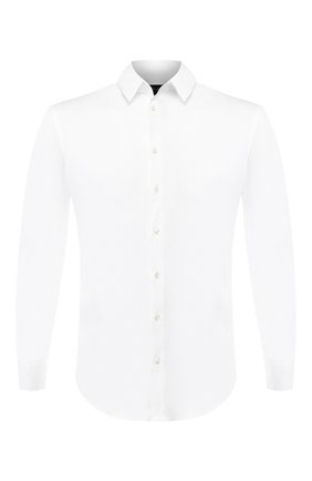 Мужская хлопковая сорочка GIORGIO ARMANI белого цвета по цене 41600 руб., арт. 8WGCCZ97/JZ071 | Фото 1 Мужская хлопковая сорочка GIORGIO ARMANI белого цвета, арт. 8WGCCZ97/JZ071 | Фото 1 (Материал внешний: Хлопок; Рукава: Длинные; Статус проверки: Проверено, Проверена категория; Длина (для топов): Стандартные; Случай: Формальный; Воротник: Кент; Мужское Кросс-КТ: Сорочка-одежда; Манжеты: На пуговицах; Принт: Однотонные)