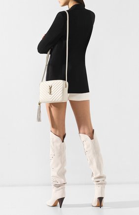 Женская сумка lou medium SAINT LAURENT белого цвета по цене 79800 руб., арт. 520534/DV707 | Фото 2 Женская сумка lou medium SAINT LAURENT белого цвета, арт. 520534/DV707 | Фото 2