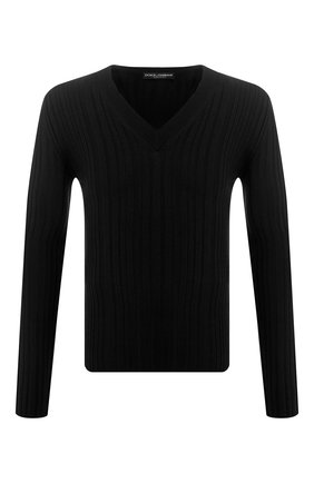 Мужской шерстяной пуловер DOLCE & GABBANA черного цвета по цене 43650 руб., арт. GX443T/JAVKY | Фото 1 Мужской шерстяной пуловер DOLCE & GABBANA черного цвета, арт. GX443T/JAVKY | Фото 1