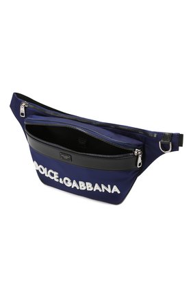 Мужская темно-синяя комбинированная поясная сумка street Dolce & Gabbana, арт. BM1660/AZ675 купить в ЦУМ | Фото №4 Комбинированная поясная сумка Street Dolce & Gabbana темно-синяя | Фото №4