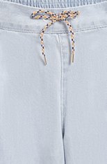 Детские укороченные джинсы CHLOÉ голубого цвета, арт. C14583/14A | Фото 3 (Детали: На резинке, Однотонный; Материал внешний: Хлопок; Кросс-КТ: джинсы; Статус проверки: Проверена категория)