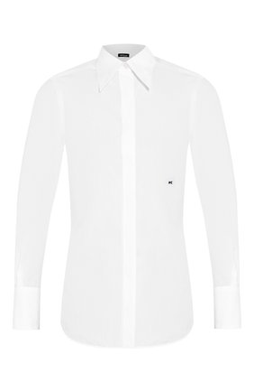 Женская хлопковая рубашка KITON белого цвета, арт. D47436H06143 | Фото 1 (Материал внешний: Хлопок; Рукава: Длинные; Длина (для топов): Стандартные; Принт: Без принта; Женское Кросс-КТ: Рубашка-одежда; Статус проверки: Проверена категория; Стили: Классический)