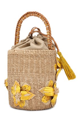 Женская сумка lulu ARANAZ желтого цвета по цене 33850 руб., арт. LULU BUCKET | Фото 3 Женская сумка lulu ARANAZ желтого цвета, арт. LULU BUCKET | Фото 3
