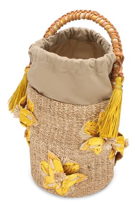 Женская сумка lulu ARANAZ желтого цвета по цене 33850 руб., арт. LULU BUCKET | Фото 4 Женская сумка lulu ARANAZ желтого цвета, арт. LULU BUCKET | Фото 4
