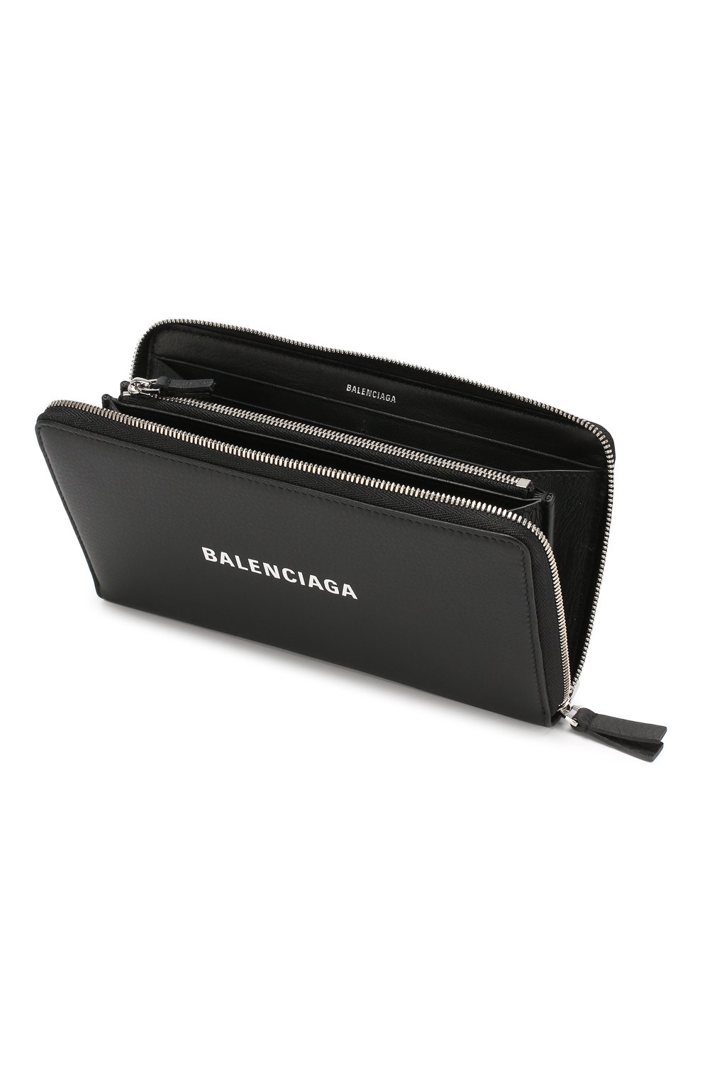 Кожаный кошелек Everyday Balenciaga, черного цвета, арт. 551935/DLQ4N в ЦУМ | Фото №3 Кожаный кошелек Everyday Balenciaga черного цвета | Фото №3