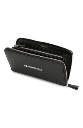 Кожаный кошелек Everyday Balenciaga, черного цвета, арт. 551935/DLQ4N в ЦУМ | Фото №3 Кожаный кошелек Everyday Balenciaga черного цвета | Фото №3