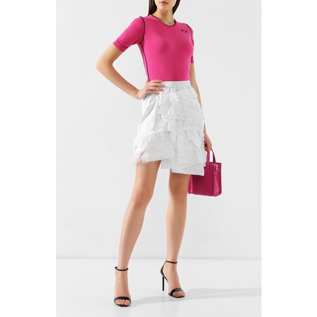 фото Юбка с перьевой отделкой n21