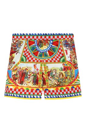 Детские хлопковые шорты DOLCE & GABBANA разноцветного цвета по цене 11150 руб., арт. L52Q43/G7SLM/2-6 | Фото 2 Детские хлопковые шорты DOLCE & GABBANA разноцветного цвета, арт. L52Q43/G7SLM/2-6 | Фото 2