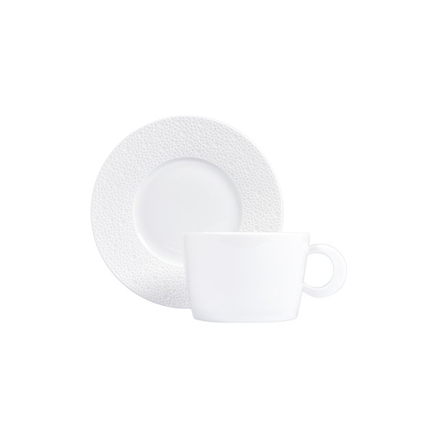 фото Чашка для завтрака с блюдцем ecume white bernardaud