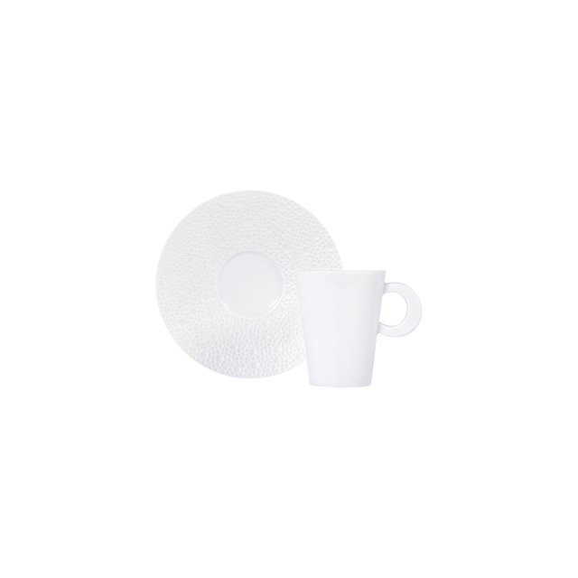 фото Кофейная чашка с блюдцем ecume white bernardaud