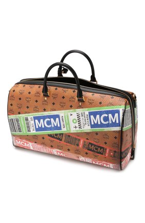 Женская дорожная сумка traveler MCM коричневого цвета по цене 103000 руб., арт. MUV 9SVY12 | Фото 5 Женская дорожная сумка traveler MCM коричневого цвета, арт. MUV 9SVY12 | Фото 5