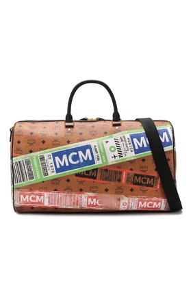 Женская дорожная сумка traveler MCM коричневого цвета по цене 103000 руб., арт. MUV 9SVY12 | Фото 8 Женская дорожная сумка traveler MCM коричневого цвета, арт. MUV 9SVY12 | Фото 8