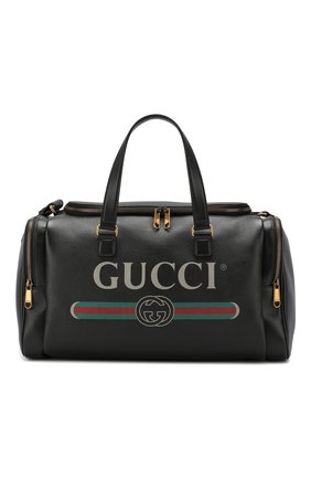 Кожаная дорожная сумка Gucci Print | Фото №1 Кожаная дорожная сумка Gucci Print | Фото №1