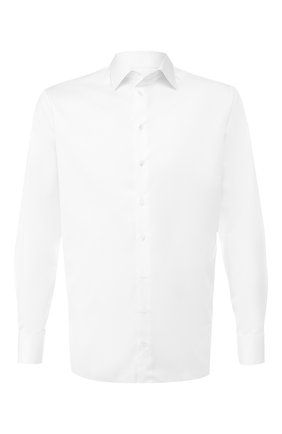 Мужская хлопковая рубашка GIORGIO ARMANI белого цвета по цене 69700 руб., арт. 8WGCCZMS/TZ262 | Фото 1 Мужская хлопковая рубашка GIORGIO ARMANI белого цвета, арт. 8WGCCZMS/TZ262 | Фото 1 (Рукава: Длинные; Статус проверки: Проверена категория, Проверено; Материал внешний: Хлопок; Длина (для топов): Стандартные; Принт: Однотонные; Случай: Вечерний; Манжеты: На пуговицах; Воротник: Кент)