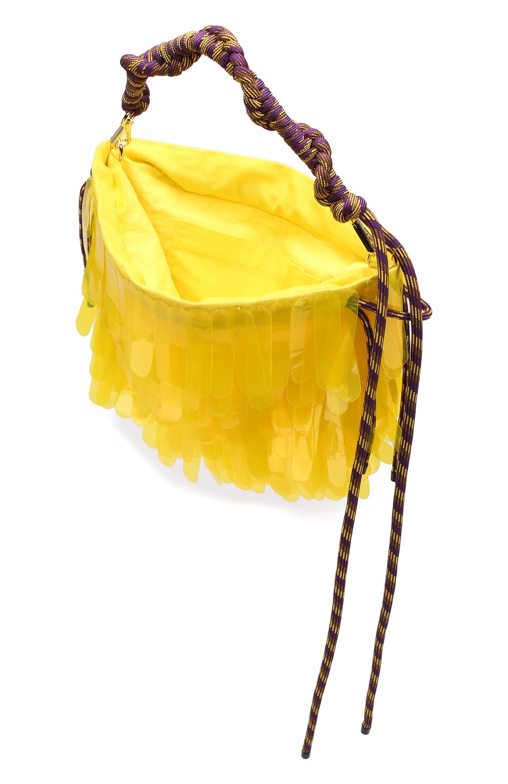 Женская текстильная сумка DRIES VAN NOTEN желтого цвета по цене 39500 руб., арт. 191-11517-187 | Фото 4 Женская текстильная сумка DRIES VAN NOTEN желтого цвета, арт. 191-11517-187 | Фото 4