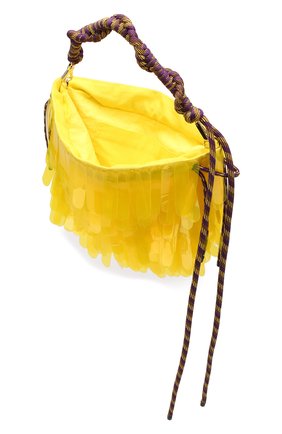 Женская текстильная сумка DRIES VAN NOTEN желтого цвета по цене 39500 руб., арт. 191-11517-187 | Фото 4 Женская текстильная сумка DRIES VAN NOTEN желтого цвета, арт. 191-11517-187 | Фото 4