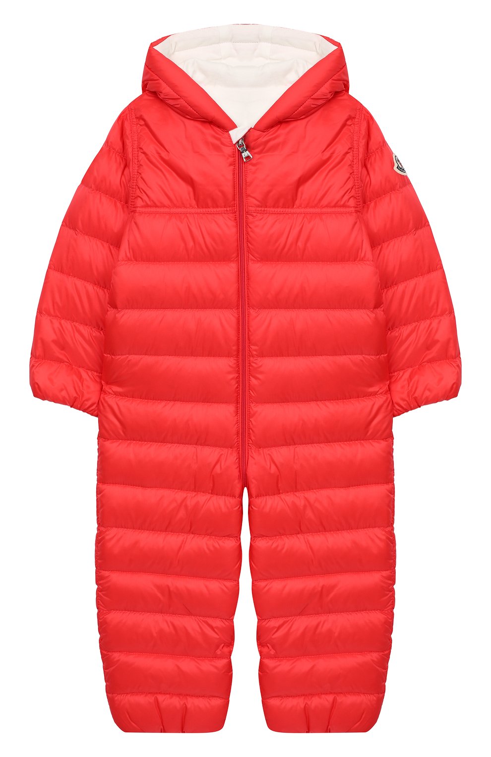Детский пуховый комбинезон MONCLER ENFANT кораллового цвета, арт. E1-951-14366-05-53048/18M-3A | Фото 1