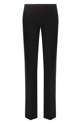 Мужские шерстяные брюки GIORGIO ARMANI черного цвета, арт. 8WGPP001/T0075 | Фото 1 (Материал внешний: Шерсть; Длина (брюки, джинсы): Стандартные; Статус проверки: Проверено, Проверена категория; Случай: Повседневный)