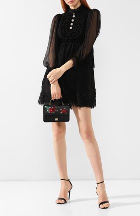 Женский сумка sicily mini DOLCE & GABBANA черного цвета по цене 112000 руб., арт. BI1129/AK058 | Фото 2 Женский сумка sicily mini DOLCE & GABBANA черного цвета, арт. BI1129/AK058 | Фото 2