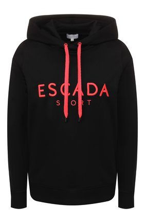 Женская худи с логотипом бренда ESCADA SPORT черного цвета по цене 19950 руб., арт. 5030172 | Фото 1 Женская худи с логотипом бренда ESCADA SPORT черного цвета, арт. 5030172 | Фото 1