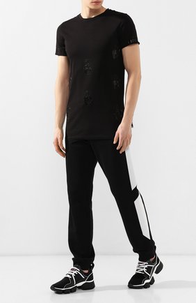 Мужская хлопковая футболка PHILIPP PLEIN черного цвета по цене 39950 руб., арт. P19C MTK3238 PJY002N | Фото 2 Мужская хлопковая футболка PHILIPP PLEIN черного цвета, арт. P19C MTK3238 PJY002N | Фото 2