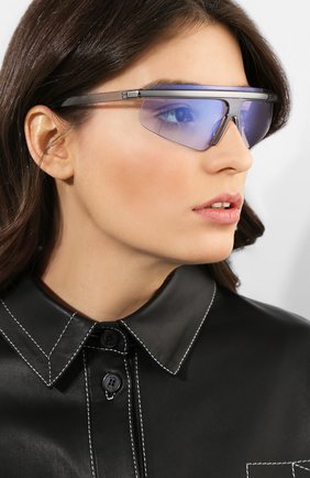 Женские солнцезащитные очки KENZO голубого цвета по цене 16600 руб., арт. KZ40002I 20V | Фото 2 Женские солнцезащитные очки KENZO голубого цвета, арт. KZ40002I 20V | Фото 2