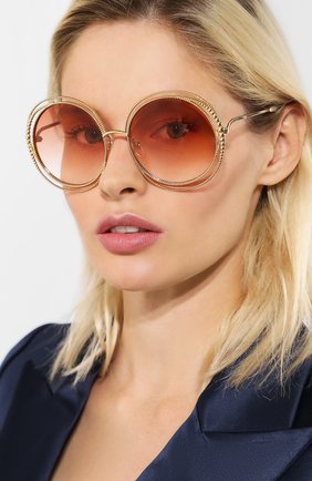Женские оранжевые солнцезащитные очки Chloé, арт. 114SC-724 купить в ЦУМ | Фото №2 Солнцезащитные очки Chloé оранжевые | Фото №2