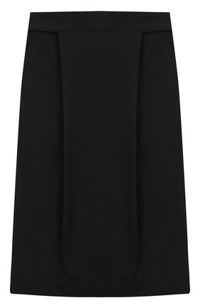 Детская хлопковая юбка UNLABEL черного цвета, арт. AGRI0/26-2204/8A-10A | Фото 1 (Материал внешний: Хлопок; Статус проверки: Проверена категория, Проверено; Случай: Повседневный; Стили: Классический)