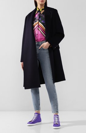 Женские замшевые кеды RUBEUS MILANO фиолетового цвета по цене 51500 руб., арт. 002/16K | Фото 2 Женские замшевые кеды RUBEUS MILANO фиолетового цвета, арт. 002/16K | Фото 2