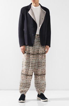 Мужские кожаные слипоны GIORGIO ARMANI темно-синего цвета по цене 59500 руб., арт. X2X073/XC308 | Фото 2 Мужские кожаные слипоны GIORGIO ARMANI темно-синего цвета, арт. X2X073/XC308 | Фото 2 (Стили: Кэжуэл; Материал внешний: Кожа; Материал внутренний: Натуральная кожа)