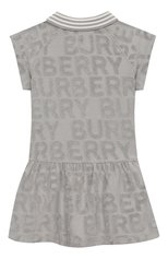 Детское хлопковое платье BURBERRY серого цвета, арт. 8008995 | Фото 2 (Рукава: Короткие; Материал внешний: Хлопок; Девочки Кросс-КТ: Платье-одежда; Статус проверки: Проверена категория)