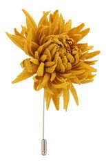 Мужская брошь FLOWER ME желтого цвета, арт. MASTR-NS006010S | Фото 1 (Материал: Текстиль; Статус проверки: Проверена категория)