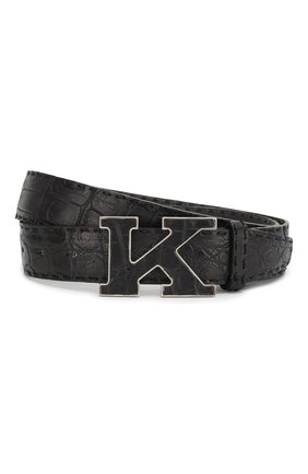 Мужской ремень из кожи крокодила KITON черного цвета по цене 156500 руб., арт. USC20PN00102/CNIL | Фото 1 Мужской ремень из кожи крокодила KITON черного цвета, арт. USC20PN00102/CNIL | Фото 1