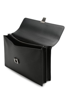Мужской кожаный портфель evoluzione SERAPIAN черного цвета по цене 89950 руб., арт. SEV0EMLL5971M40B | Фото 4 Мужской кожаный портфель evoluzione SERAPIAN черного цвета, арт. SEV0EMLL5971M40B | Фото 4