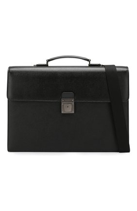 Мужской кожаный портфель evoluzione SERAPIAN черного цвета по цене 89950 руб., арт. SEV0EMLL5971M40B | Фото 6 Мужской кожаный портфель evoluzione SERAPIAN черного цвета, арт. SEV0EMLL5971M40B | Фото 6