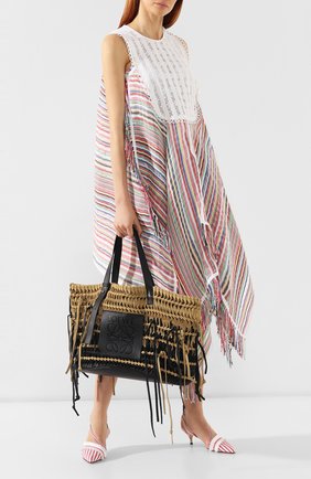 Женская сумка-тоут woven LOEWE черного цвета по цене 183500 руб., арт. 327.30.U26 | Фото 2 Женская сумка-тоут woven LOEWE черного цвета, арт. 327.30.U26 | Фото 2