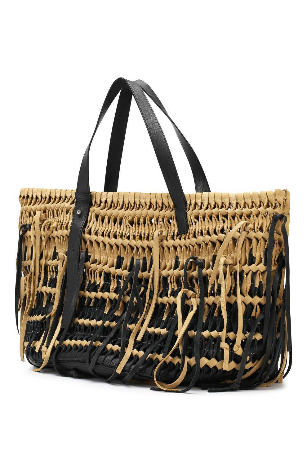 Женская сумка-тоут woven LOEWE черного цвета по цене 183500 руб., арт. 327.30.U26 | Фото 3 Женская сумка-тоут woven LOEWE черного цвета, арт. 327.30.U26 | Фото 3