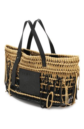 Женская сумка-тоут woven LOEWE черного цвета по цене 183500 руб., арт. 327.30.U26 | Фото 4 Женская сумка-тоут woven LOEWE черного цвета, арт. 327.30.U26 | Фото 4