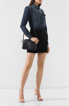 Женская сумка lou medium SAINT LAURENT темно-синего цвета по цене 79800 руб., арт. 520534/DV707 | Фото 2 Женская сумка lou medium SAINT LAURENT темно-синего цвета, арт. 520534/DV707 | Фото 2