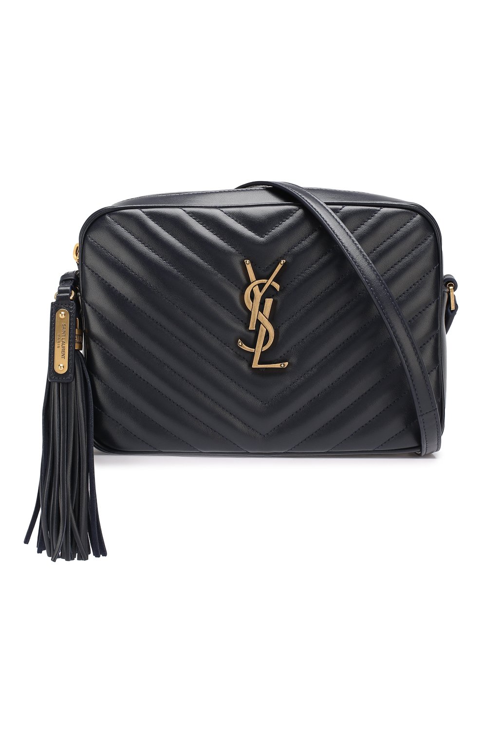 Женская сумка lou medium SAINT LAURENT темно-синего цвета по цене 79800 руб., арт. 520534/DV707 | Фото 5 Женская сумка lou medium SAINT LAURENT темно-синего цвета, арт. 520534/DV707 | Фото 5