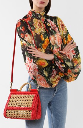 Женская сумка sicily medium DOLCE & GABBANA бежевая цвета, арт. BB6002/AZ436 купить в ЦУМ | Фото №5 Сумка Sicily medium Dolce & Gabbana бежевая цвета | Фото №5