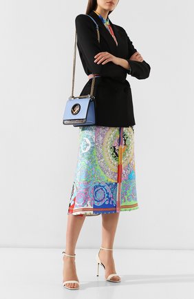 Женская сумка kan i small FENDI голубая цвета, арт. 8BT286 A651 купить в ЦУМ | Фото №2 Сумка Kan I small Fendi голубая цвета | Фото №2