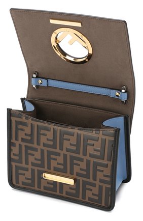Женская сумка kan i small FENDI голубая цвета, арт. 8BT286 A651 купить в ЦУМ | Фото №4 Сумка Kan I small Fendi голубая цвета | Фото №4